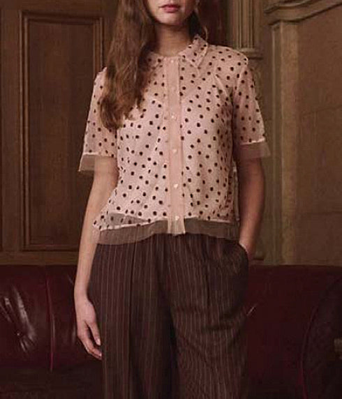 The Cotillion Top - Pink Dot