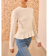 Aurelie Peplum Pullover - Cowrie