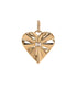 Bezel Spiral Heart Pendant - 14K
