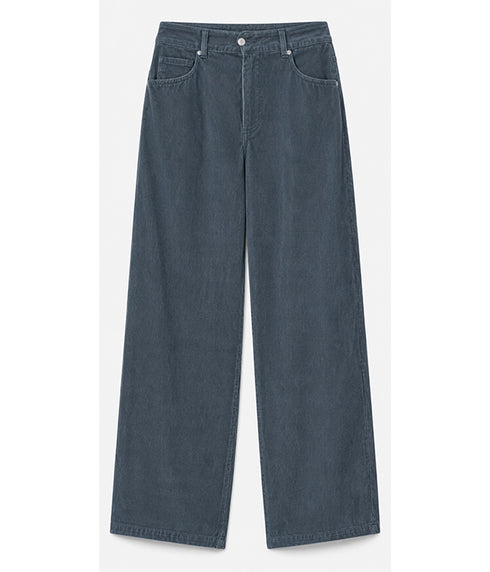 Ribbed Corduroy Velvet 5 Pocket Pants - Grey