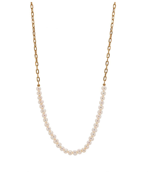 Pearl Row Necklace