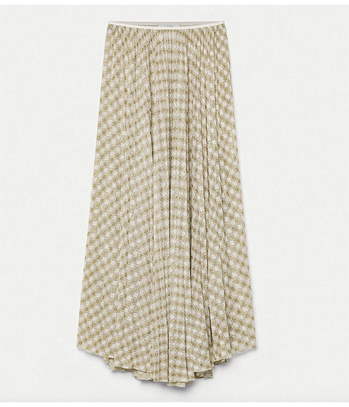 Diamond Jersey Plisse' Skirt - Lattementa