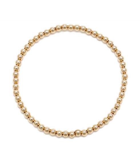 3MM Gold Ball Bracelet