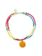 Handmade Double Strand Stretch Bracelet with Pom Pom DB465