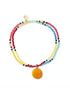 Handmade Double Strand Stretch Bracelet with Pom Pom DB465