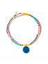 Handmade Double Strand Stretch Bracelet with Pom Pom DB465