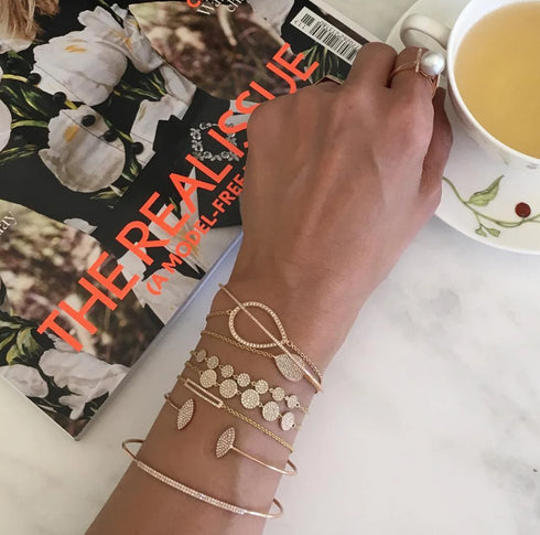 Open Bar Diamond Bracelet - Yellow Gold