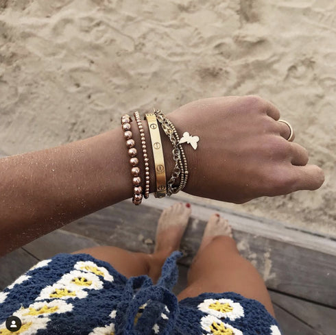 6MM Gold Ball Bracelet