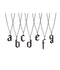 Alphabet Black Diamond Pendants