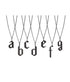Alphabet Black Diamond Pendants
