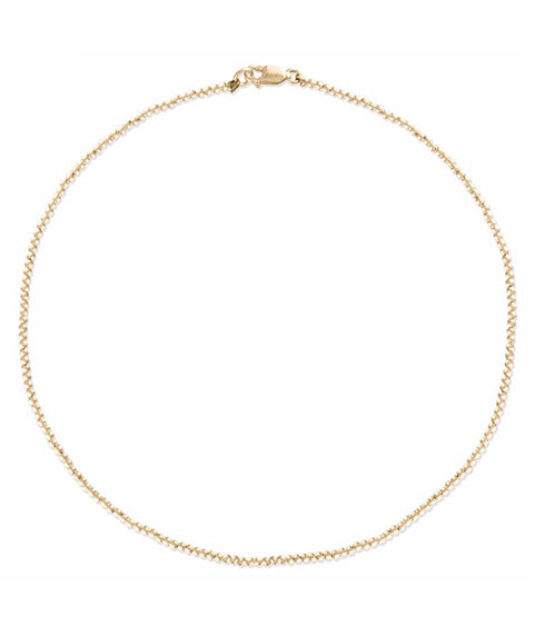 2MM Gold Ball Necklace - 13"