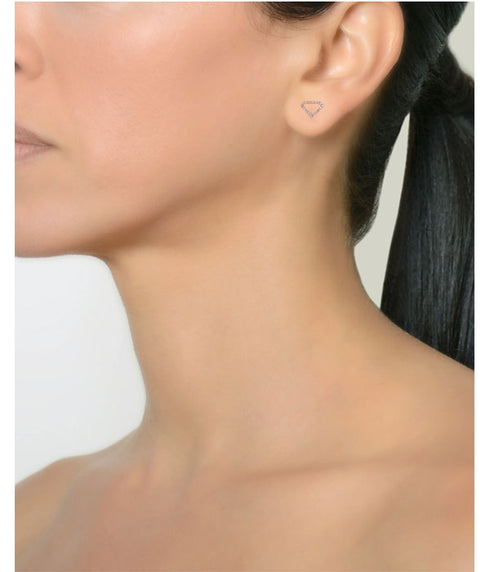 Open Shield Stud Earrings
