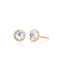 Diamond White Topaz Stud Earrings - YG