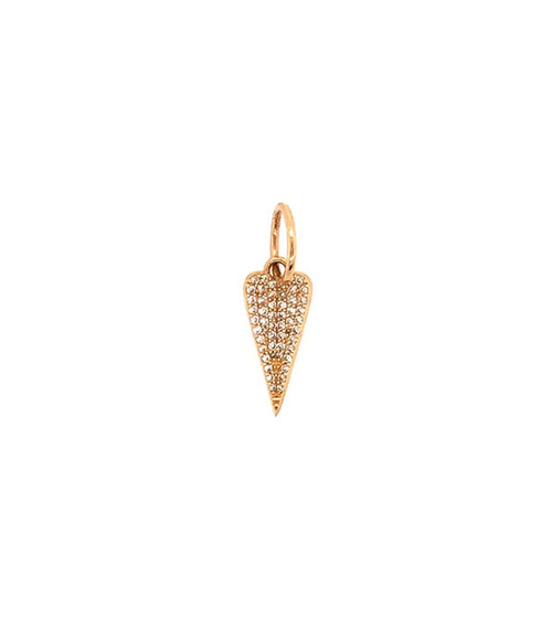 Mini Folded Heart Pendant - Yellow Gold