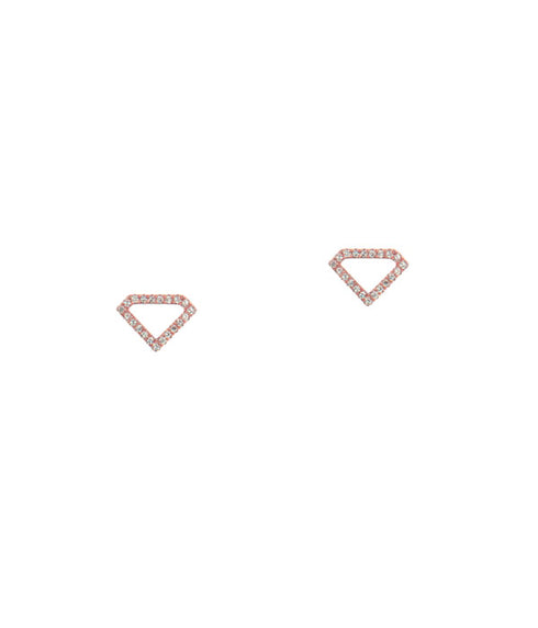 Open Shield Stud Earrings