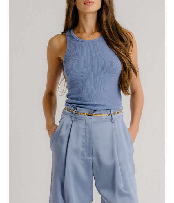 Jameela Racerback Tank - Periwinkle