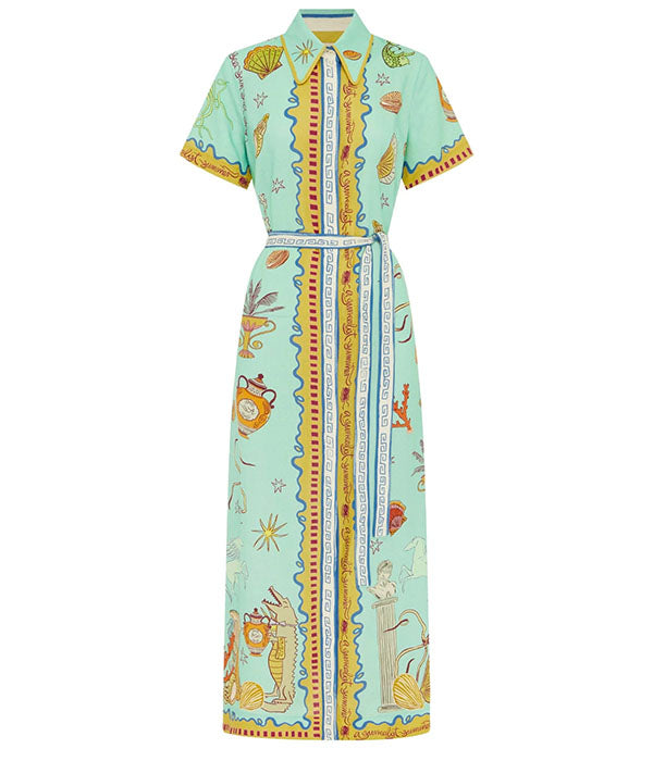 Surrealist Summer Shirt Dress