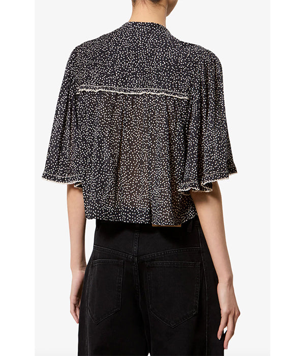 Douna Top - Black/Ecru