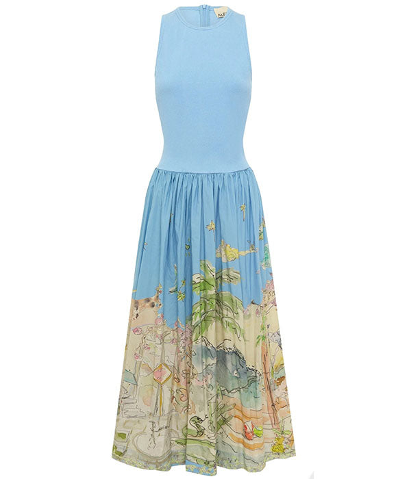 Anouk Tank Midi Dress - Blue