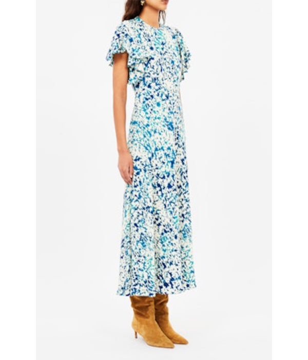 Blithe Flutter Sleeve Dress - Atlantic