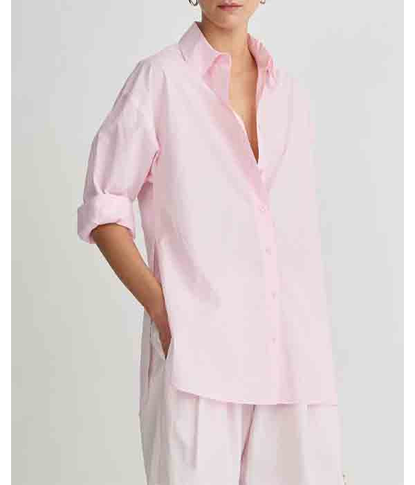 Isolde Button Down - Rosewater