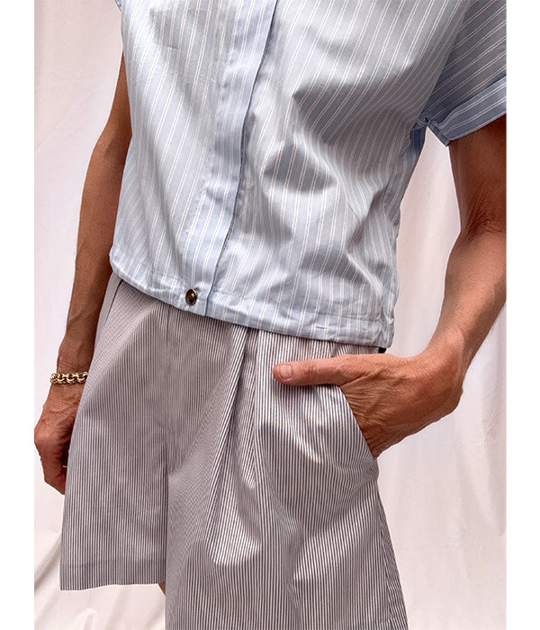 The Bungee Shirt - Pale Blue Stripe