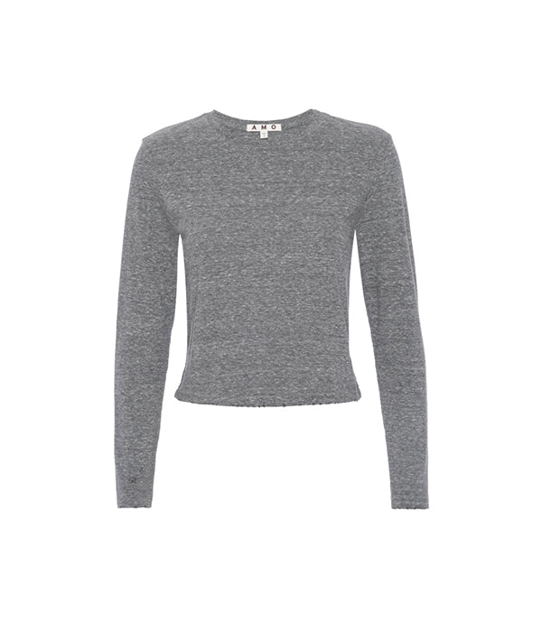 Long Sleeve Babe Tee - Heather Grey