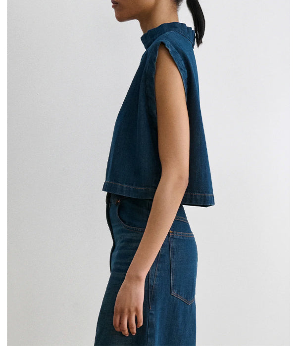 Bacchus Top - Denim Indigo