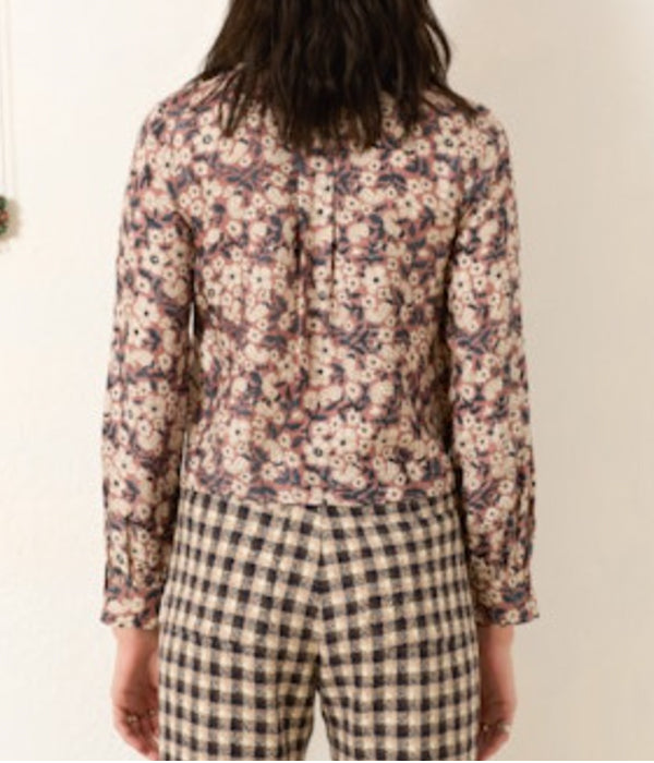 Chancery Sepia Floral Shirt - Nude