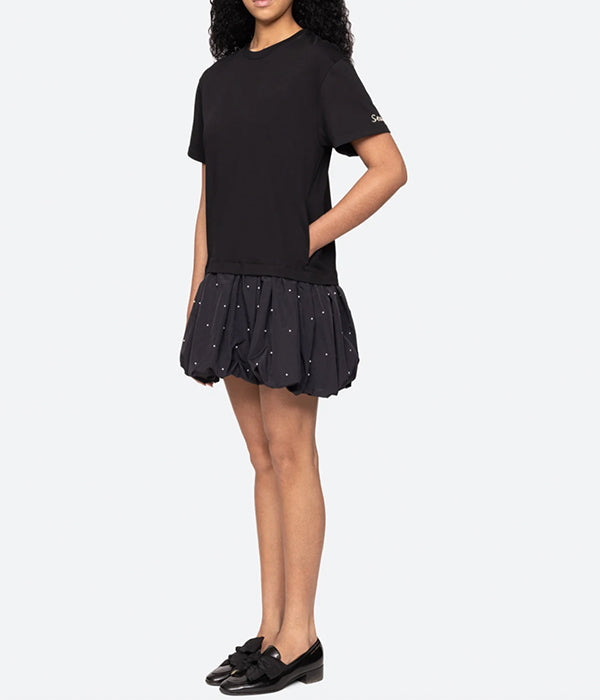 Alberta Combo Dress - Black