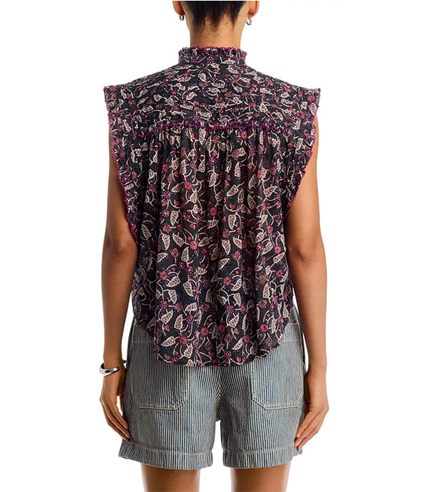Dersia Top - Black/Raspberry