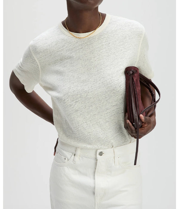 The Linen Perfect Tee - Cream