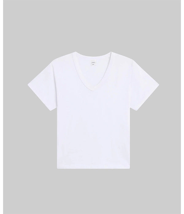 Margo V Neck Tee - White