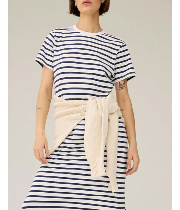 The Perfect Tee Dress - Navy Stripe