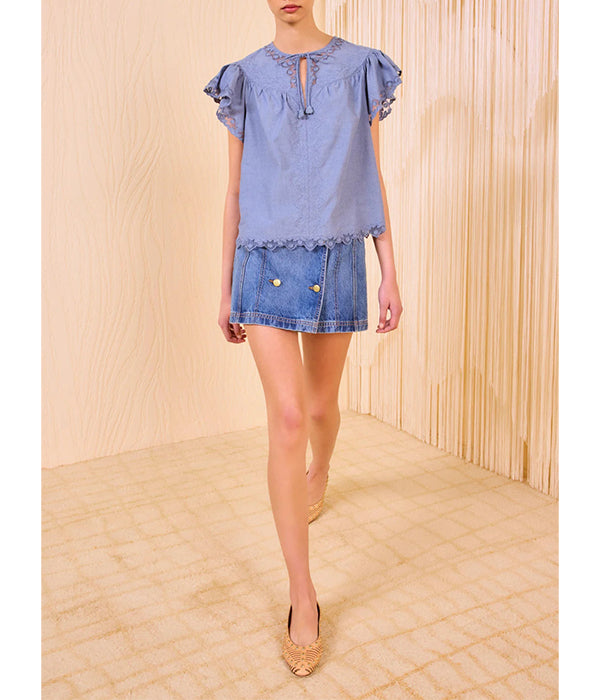 Effie Top - Chambray