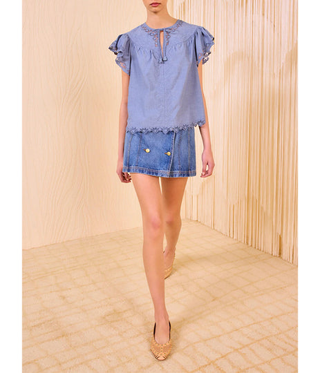 Effie Top - Chambray