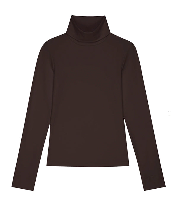 The Baby Rib Turtleneck - Espresso