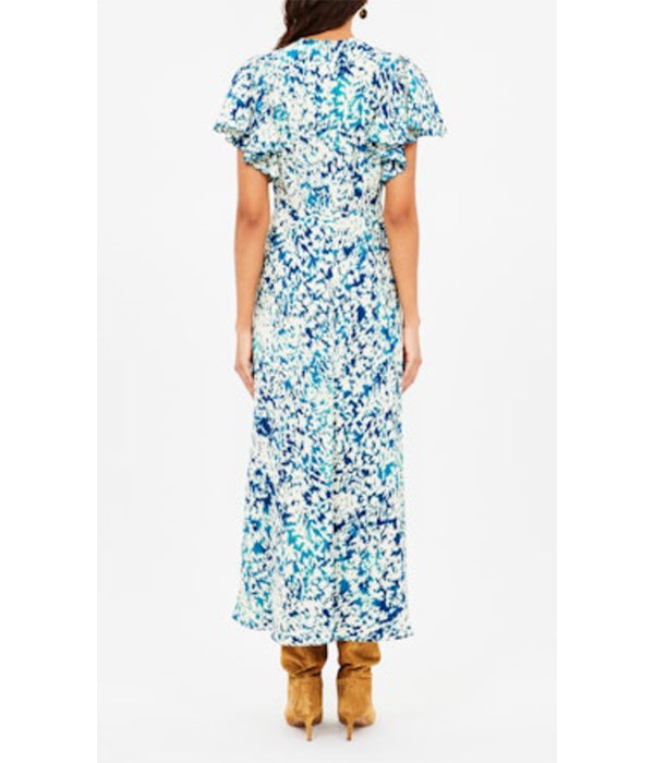 Blithe Flutter Sleeve Dress - Atlantic