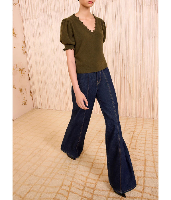 Polline Short Sleeve Top - Hunter