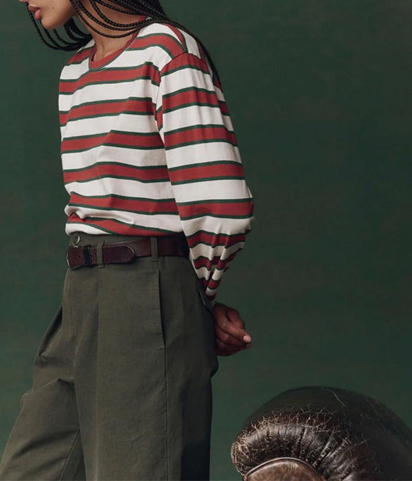 The Campus Crew - Cream Brindle Stripe