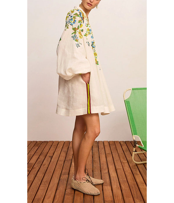 Phyllis Mini Dress - Cream