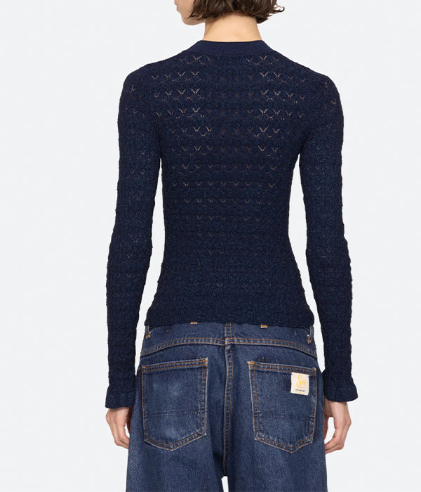 Ruby Long Sleeve Top - Navy