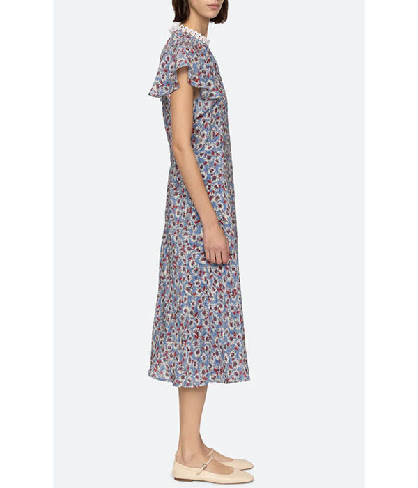 Whitney Midi Dress - Blue