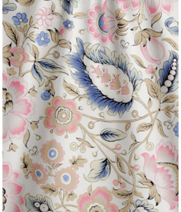 Adele Silk Dress - Melon Bloom