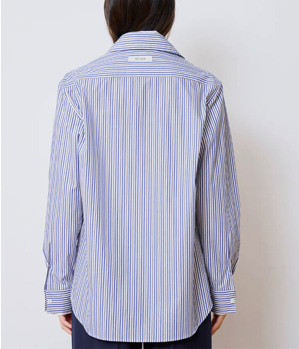The Double Shirt - Navy Stripe