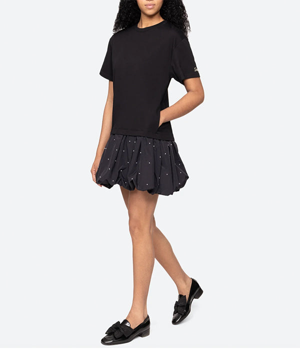 Alberta Combo Dress - Black
