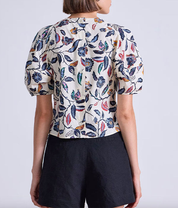 Lino top - Garden Floral Cream