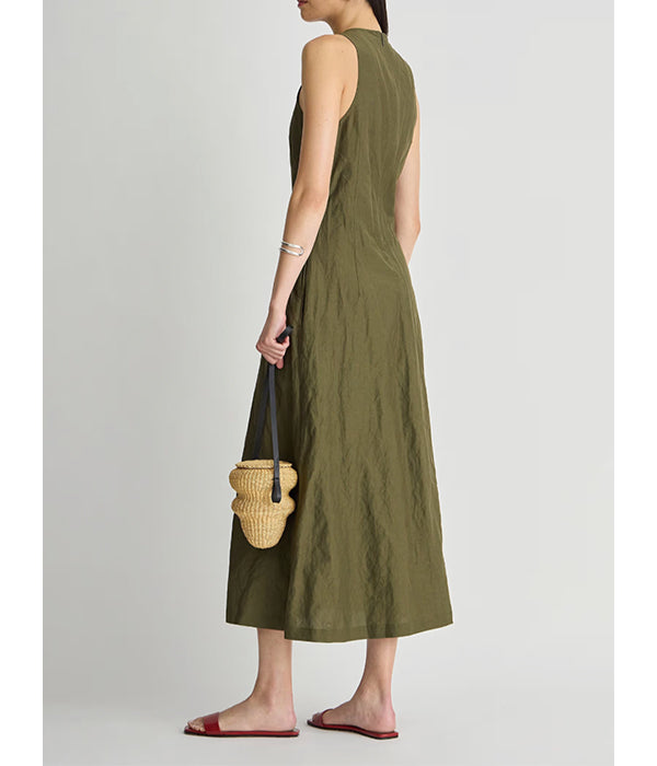 Sculpted Uma Sleeveless Maxi - Olive