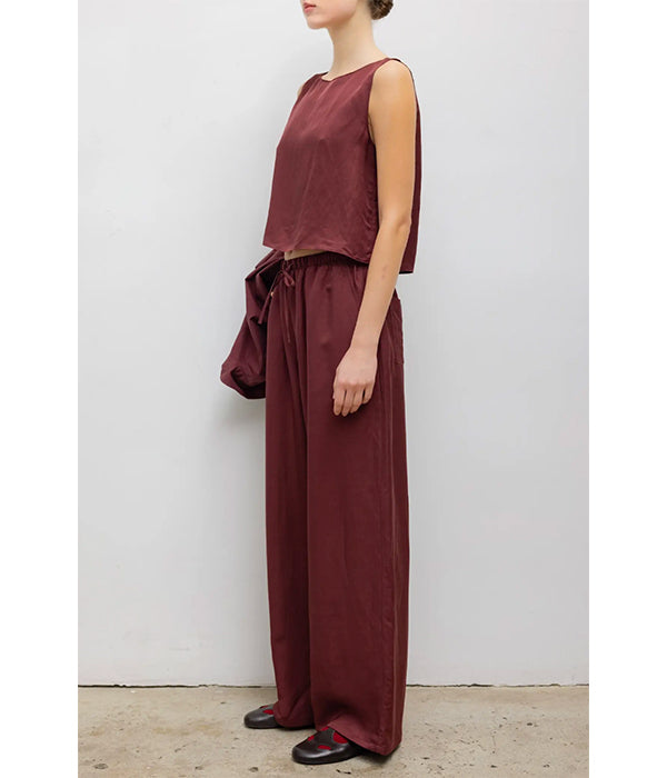 Daniel Cropped Sleeveless Crew - Pinot