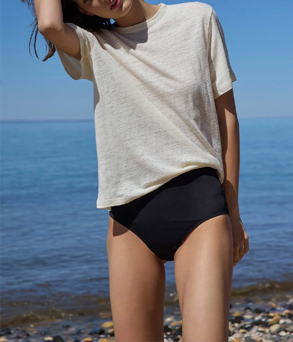 The Linen Perfect Tee - Cream
